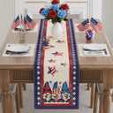 2 x XCHI Gnome Stars Patriotic America Memorial Day 4th of July Table Runner Table Decoration for Party Home Kitchen Dining Holiday Decor 13x60 Inch