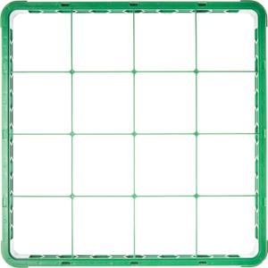 Carlisle FoodService Products OptiClean Color-Coded 16 Compartments Divided Glass Rack Extender for Commercial Dishwashers – Rack Height Extender, 4.45" x 4.45" Compartments, Green