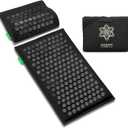 Premium Acupressure Mat and Pillow Set - Natural Eco-Friendly Linen & Coconut Fiber,Ergonomic Design,Relieves Stress & Tension,with Carrying Bag,Full Body Pro Set