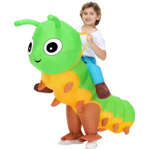 Inflatable Costume for kids,Inflatable Caterpillar Riding Costume,Halloween Blow up Costume for Girls Boys Cosplay Parties