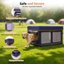 LOOBANI Foldable Dog Playpen Outdoor: 1 Min Setup Pet Puppy Playpen Indoor with Cover & Bag, Portable Dog Fence for Yard, RV Camping, Travel-43.3"x43.3"x27.1"│Patented (Blue+Yellow)