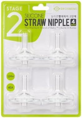 Grosmimi Replacements (Straw Only, 4-counts, Stage 2)