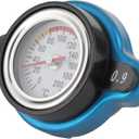 Thermostatic Radiator Cap, Universal Thermostatic Radiator Cap Water Tank Cover Leakproof W/Temperature Gauge(Big head 0.9bar)