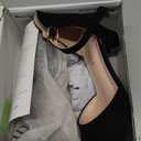 Girls Dress Shoes Closed Toe Chunky High Heels Ankle Strap Wedding Party Pump Shoes (4 Big Kid, Lovely Nubuck Black)