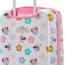 American Tourister Minnie Mouse Carry-On Luggage - Airline Approved, Durable Hardshell with Vibrant Minnie Mouse Design - Roll Confidentially with Spinner Wheels & Colorful Adjustable Handle, Carry-On 18-Inch