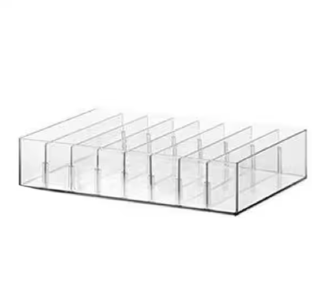 Clear Cable Organizer Box Plastic Charger Cable Cord Storage Organizer, Office Desk Organizers, Multifunctional Accessories Storage for Home Drawer Office, Stackable, Clear