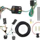 Dasbecan 4-Pin Trailer Wiring Harness Kit 118869 Compatible with 2017-2023 Tesla Model 3 2020-2023 Tesla Model Y Flat Trailer Connect Towing Hitch Wiring