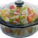 TIPTAP Mini Casserole Dish, Baking Dish with Lid, Oven Safe, Microwave Safe, Fridge Safe, Round Glass Cookware with Handles, Bowls for Kitchen33.08oz/1L