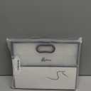 Aliceset 12 Pcs Clear Plastic Gift Bags with Die Cut Handles Reusable Gift Wrapping Bag with Ribbon for Wedding Graduation Bridal Shower Baby Shower, 12 x 10 x 5''(Black)