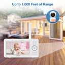 VTech Video Baby Monitor with Camera and Audio, 5" HD LCD Screen, Pan-Tilt-Zoom, 2-Way Talk, VOX Mode, Night Lights, Lullabies, Soothing Sounds, Temperature sensor, Long Range, No WiFi: VM5263 (White)