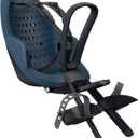 Thule Yepp 2 Mini - Front Mounted Child Bike seat - Shock-Absorbing Foam seat - Adjustable footrests & footstraps - Easy mounting System - Adjustable 5 Point Harness System (Majolica blue)