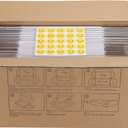 HORLIMER 8x5.5x1.6 inches Shipping Boxes Set of 25, White Corrugated Cardboard Box Literature Mailer, 25 Stickers Included
