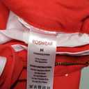 roswear Women's Wide Leg Jeans Casual High Waisted Stretch Baggy Loose Denim Pants (Red, M)