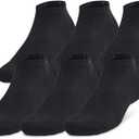 Under Armour Training Cotton Low Socks 6 Pack (Large, (001) Black / Black / White)