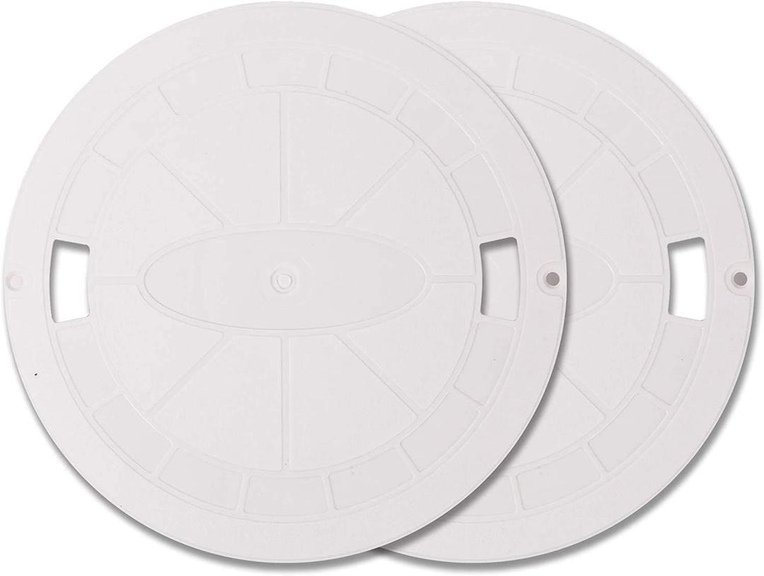 AR-PRO (2 Pack) Exact Replacement Hayward SPX1070C Skimmer Cover - Heavy-Duty Pool Skimmer Lid Direct Replacement for Hayward SP1070, SP1071, and SP10712S Automatic Skimmer Models (9-7/8, Bottom8-5/16 (2PCS))