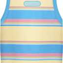 Touchdog Dog Cooling Shirt, Breathable Sleeveless Dog Shirts for Small Dogs, UPF 50+ Sun Protection Lightweight Quick-Dry Summer Vest Tank Top, Yellow Stripes,Size XL