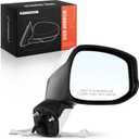 A-Premium Right Passenger Side Power Door Mirror Compatible with Honda Civic 2012 2013 2014 2015 - Non-Heated, Manual Folding Outside Rear View Mirror - White (Paint to Match)