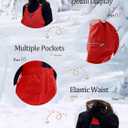 Haloumoning Kids Snow Bibs Girls Ski Pants Waterproof Insulated Snowboard Overalls Snowsuit 10-12 Years