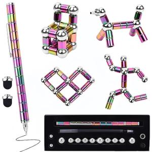 Easter Basket Stuffers for Teens Toddler Magnetic Fidget Pen, Magnetic Pen for Teenage Boys, Decompression Magnet Pen Fidget Toy Pens, Birthday Novelty Toy for Classroom Students Present (Small, Colorful)