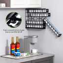 FlagShip 5-Tier Corner Coffee Pod Organizer for K Cup - 40 Capsules Metal Storage, Space-Saving Kitchen Countertop Rack Wall Mountable, Black
