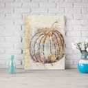 LiTiu Fall Wall Art Decor, Rustic Vintage Farmhouse Fall Pumpkin Wall Art Canvas Prints Decor, 11x14,Retro Autumn Pumpkin Artwork Gifts Thanksgiving Decorations for Home Bedroom (Multicolor)