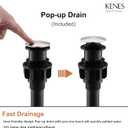 KENES Brushed Nickel Vessel Sink Facuet Single Handle Tall Bathroom Sink Faucet Vanity Bathroom Faucet Basin Mixer Tap with Water Supply Hose and Pop Up Sink Drain, LJ-9031A