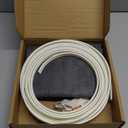 NeatiEase Adjustable DIY Magnetic Window Screen Max 60 x 48 Fits Any Size Smaller with White Frame Fiberglass Mesh