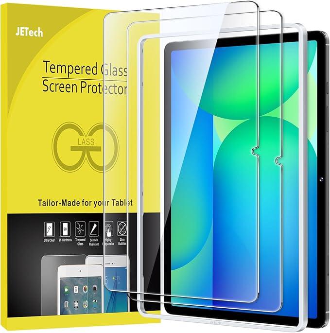 JETech Screen Protector for Samsung Galaxy Tab S10 FE Plus/S10 FE+ 2025 (13.1 Inch), with Easy Installation Frame, 9H Tempered Glass Film, HD Clear, 2-Pack
