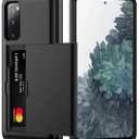 Nvollnoe for Samsung S20 FE Case with Card Holder Dual Layer Heavy Duty Protective for Galaxy S20 FE Case Hidden Card Slot Slim Wallet Cover for Samsung S20 FE 5G 6.5''(Black)