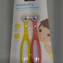 Frida Baby Triple-Angle Toothhugger Training Toddler Toothbrush | Toddler Toothbrush 2 Years and Up, Cleans All Sides at Once | 2 Pack (Yellow + Pink)