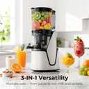 Juicer Machines, 3-in-1 Cold Press Juicer, Bright White