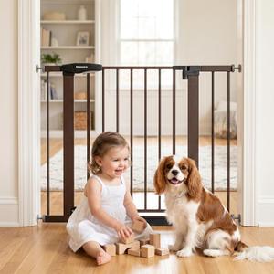 Baby Gate for Stairs, 29.7-40.6" Adjustable Dog Gate Indoor, No Drilling
