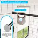 DYHOME Shower Curtain Rod, 1" Dia Heavy Duty Tension Shower Rod, 32-75 inch Adjustable Spring Tension Shower Curtain Rods for Bathroom, Shower Stall, Non Slip, No Rust, No Drill, Brushed Nickel