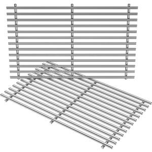 Stanbroil Solid Stainless Steel Cooking Grates for Weber Summit 400 Series Summit E/S 450/440/460/470 Gas Grills With Smoker Box - Heavy Duty grill Grid for Weber 67550 - Set of 2
