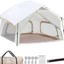 Chihee Camping Tents Pop up Easy Setup 2-Person Instant Tent Outdoor Shelter Stand-up Tent Square Family Cabin with Mesh Windows External Rainfly Carry Bag Portable Spacious Ventilation Beach Travel, 210x210x160cm