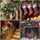12 Pcs Christmas Garland Hanger for Mantle Damage Free Garland Hooks with Removable Adhesive Hanging Wreath Ties Stocking Holder Reusable Straps for Christmas Wreath Fireplace Mantle Stairways