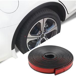 20Ft Car Wheel Arch Trim, Fender Flares Arches Wing Expander Anti-Collision Strip for Pickup SUV Fender Flare Edge Trim (4.5CM)