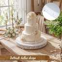 Wenqik 20 Inch White Cake Stand Set Metal Round Cupcake Dessert Stand with Cake Cutting, Spatula Wedding Cupcake Pastry Display Candy Holder Display for Wedding Party Birthday Baby Shower(Classic)