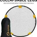GOOX Outdoor Beach Ball Games with Carrying Bag, 3 Balls, Net and Strip Light (ONLY for Light Up Set)- Roundnet Game Set for Family - Played Outdoors, Indoors, Beach, Lawn, Yard and Park