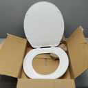 BEMIS 500EC 390 Toilet Seat with Easy Clean & Change Hinges, 1 Pack Round, Cotton White
