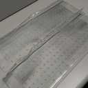 Clear Stair Treads Carpet Protectors Set of 2-24 x 8 Inches, Slip Resistant with Gripper Teeth, Transparent Vinyl Treads for Carpeted Stairs Protection