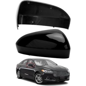 Passenger Side Mirror Cover Replacement for Ford Fusion 2013 2014 2015 2016 2017 2018 2019 2020 2021 2022 - Right Side Mirror Covers, Rear View Mirrors Cap Accessories Without Lamp, Black