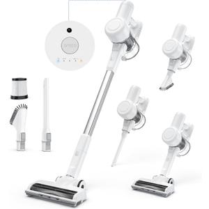 DUMOS Cordless Vacuum Cleaner, 24Kpa Lightweight Stick Vac Handheld Electric Rechargeable with LED, Up to 45 Minutes, Powerful Suction, Versatile for Carpet, Hard Floor, Pet Hair