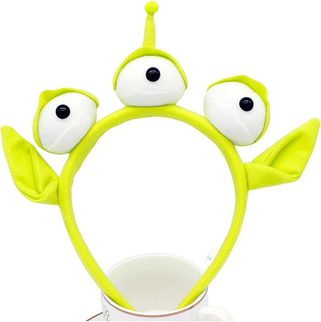 Jing xin Alien Monster Plush Eyeball Headband Accessories for Party Cosplay (Green)