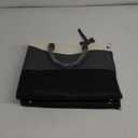 Lunch Tote Bag for Women 2 in 1 Laptop Work Bag with Lunch Insulated Compartment and Purse Combo Waterproof PU Leather 15.6 Inch Computer Crossbody and Shoulder Bag for Daily, Office, Picnic (Mix Black Gray)