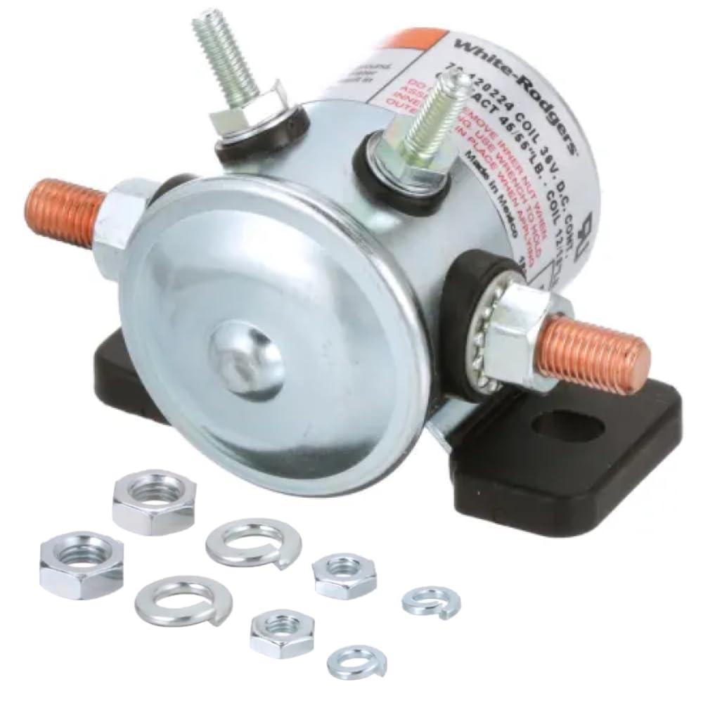 Genuine OEM Replacement 36V Solenoid 70-120224  Fits EZGO TXT, Medalist, Marathon Golf Cart & Melex Electric Vehicles  36 Volt EZ-GO Relay Solenoid Replaces Part 27855G01, 11761G1, 27855G02, 31680G1