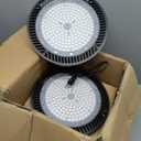 Led High Bay Lights 200W - 28000lm 5000K Super Bright Waterproof Led Shop Lights with Plug 5' Cable and Hook Ring, Garage Light for Factory Gym Warehouse Workshop4 Pack