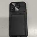 SSLOTSCASE for iPhone 17 Pro Case with Card Holder & Kickstand, Black