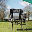 SUNNYFEEL Camping Directors Chair, Heavy Duty,Oversized Portable Folding Chair with Side Table, Pocket for Beach, Fishing,Trip,Picnic,Lawn,Concert Outdoor Foldable Camp Chairs, 21D x 25W x 36H in