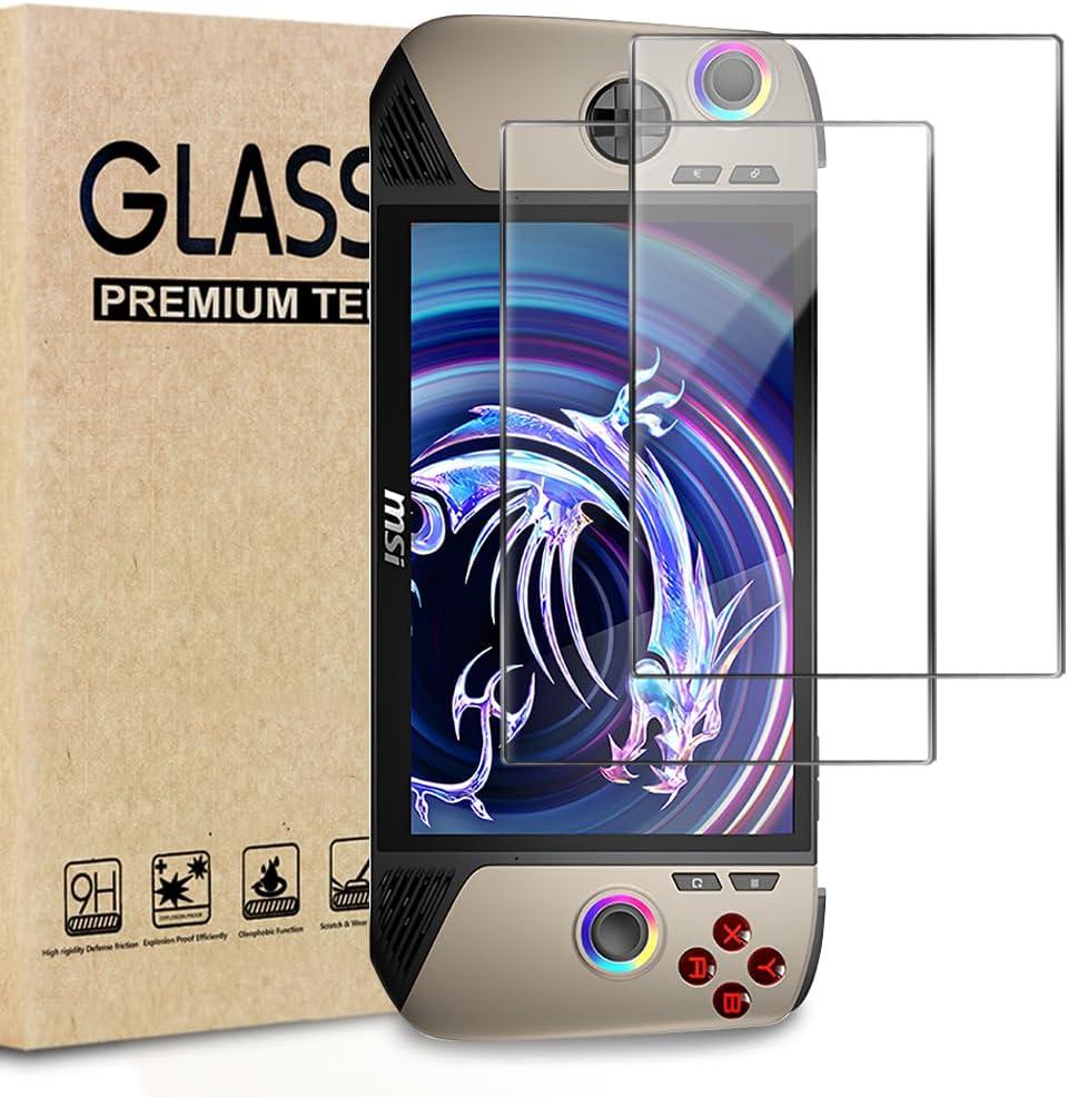 TQLGY 2 Pack Tempered Glass Screen Protector for MSI Claw 8 AI+ A2VM Accessories 8-Inch 2025, Ultra HD, Anti-Scratch, Anti-Fingerprint, Bubble-Free